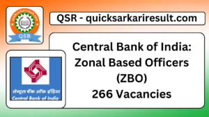 Central Bank of India: Zonal Based Officers (ZBO)