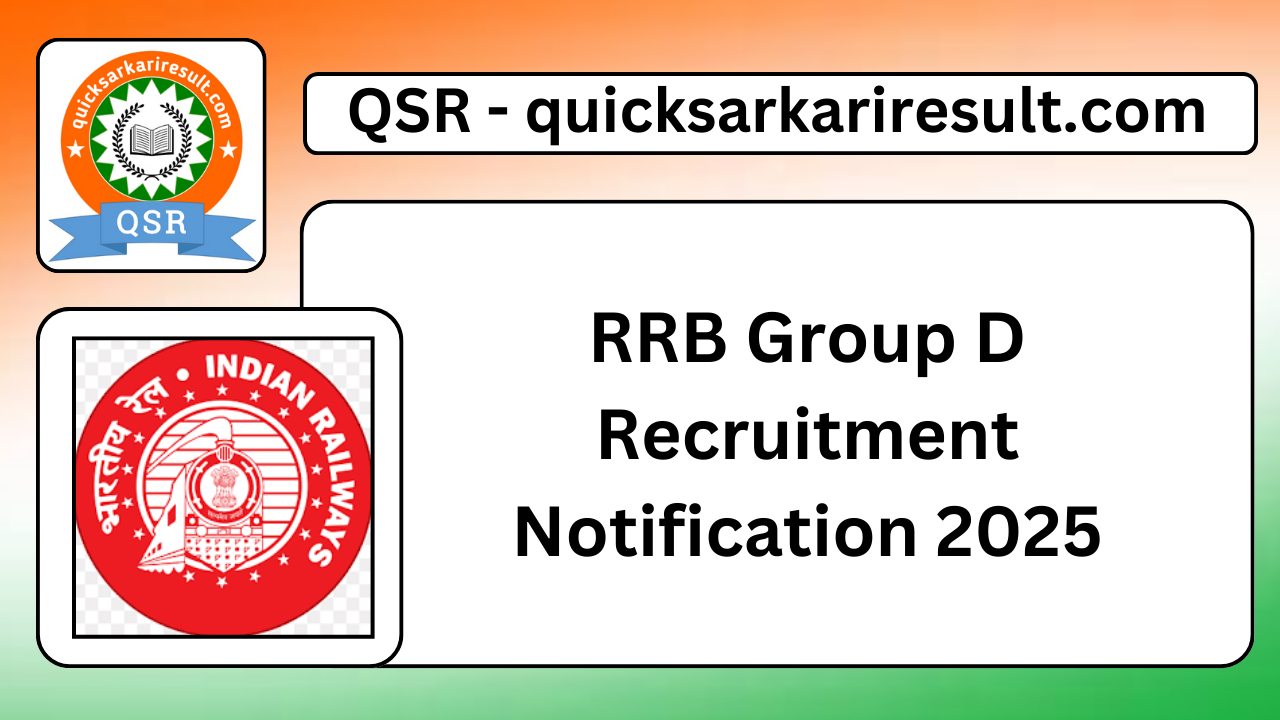 RRB Group D Recruitment Notification 2025