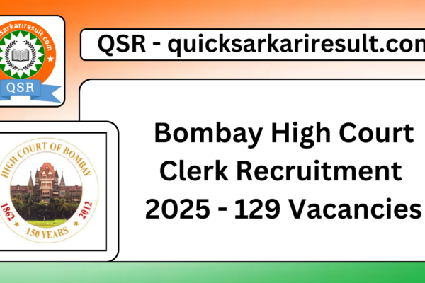 Bombay High Court Clerk Recruitment 2025 - 129 Vacancies