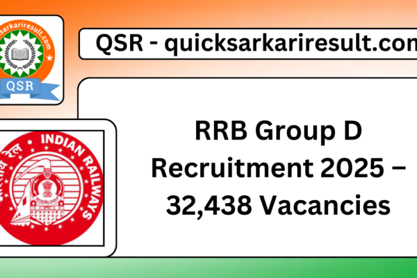 RRB Group D Recruitment 2025 – 32,438 Vacancies