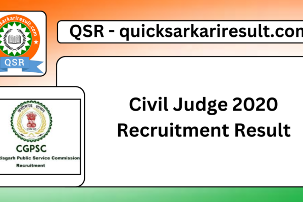 Civil Judge 2020 Recruitment Result