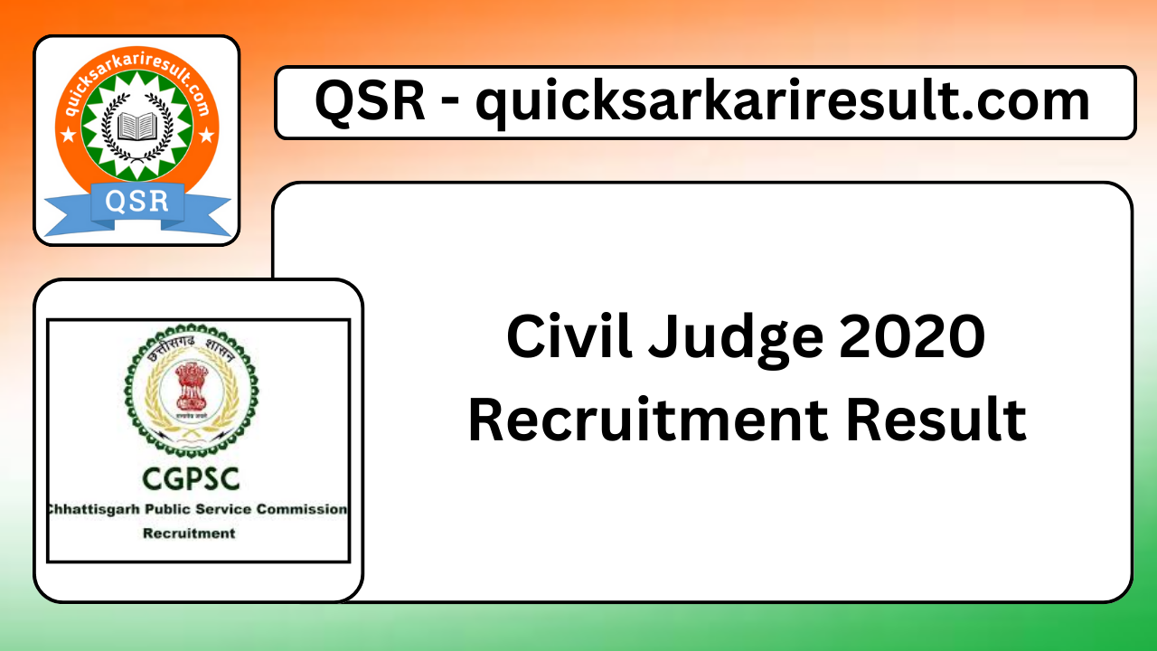 Civil Judge 2020 Recruitment Result