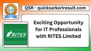 Exciting Opportunity for IT Professionals with RITES Limited