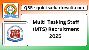 Multi-Tasking Staff (MTS) Recruitment 2025