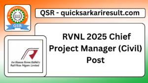 RVNL 2025 Chief Project Manager (Civil) Post