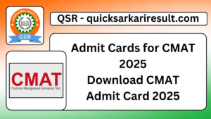 Admit Cards for CMAT 2025