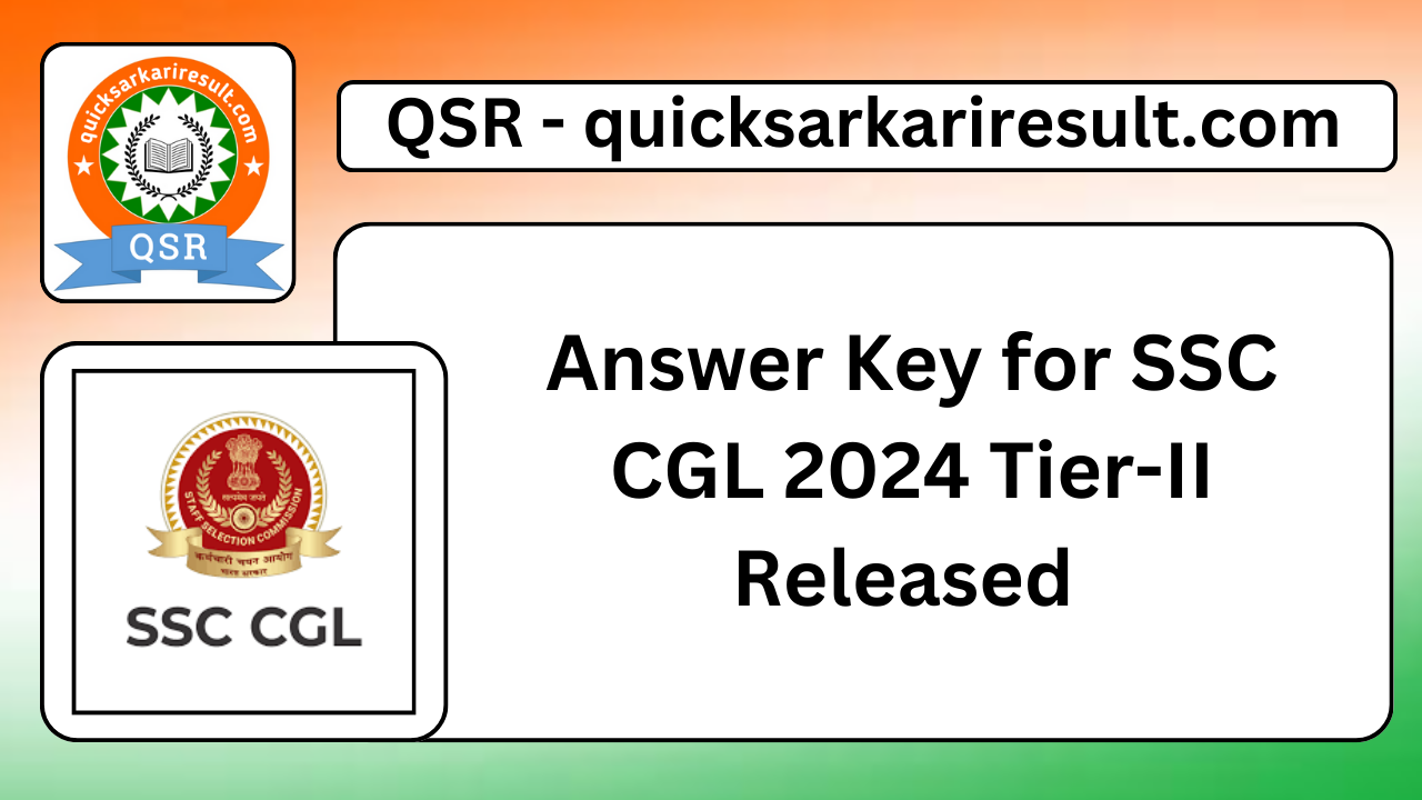 Answer Key for SSC CGL 2024 Tier-II Released