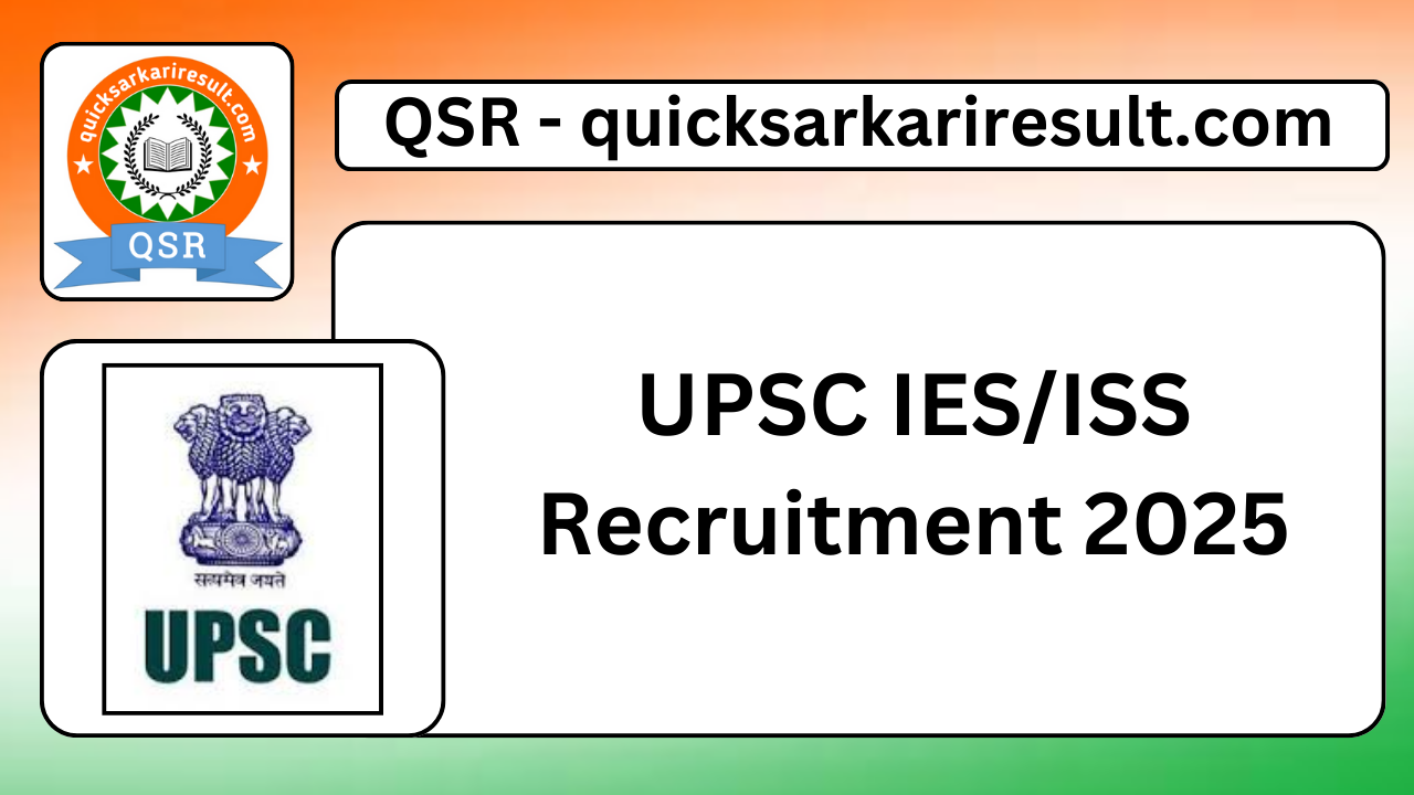 UPSC IES/ISS Recruitment 2025