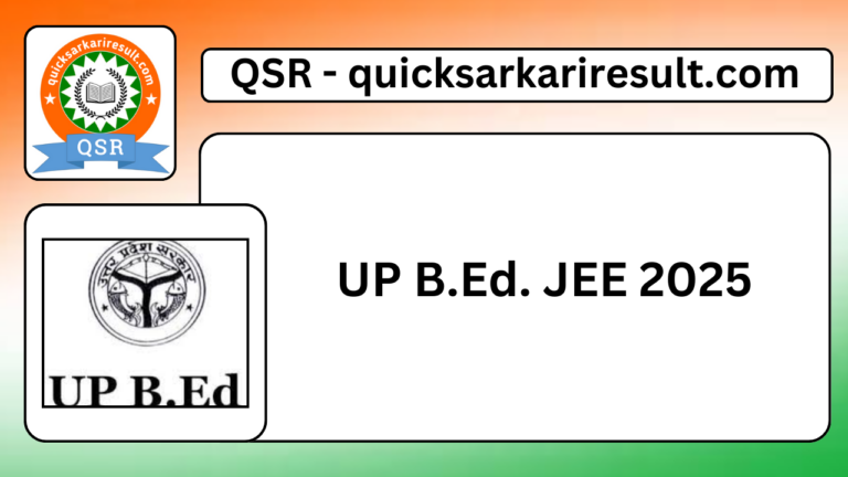 UP B.Ed. JEE 2025