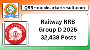 Railway RRB 
Group D 2025 
32,438 Posts