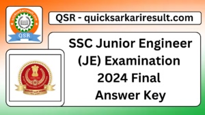 SSC Junior Engineer (JE) Examination 
2024 Final 
Answer Key