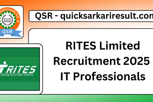 RITES Limited Recruitment 2025 IT Professionals 