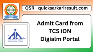 Admit Card from
 TCS iON 
Digialm Portal