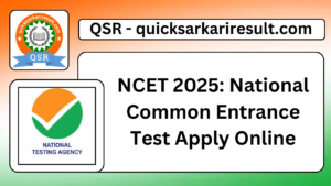 NCET 2025: National Common Entrance
 Test Apply Online