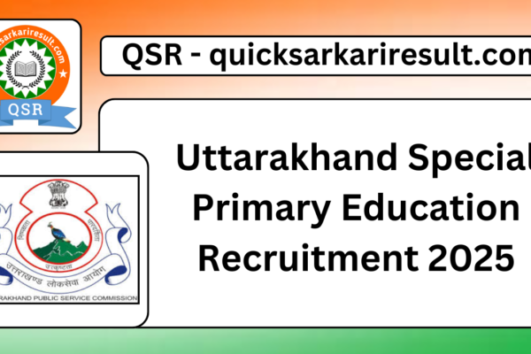 Uttarakhand Special Primary Education Recruitment 2025