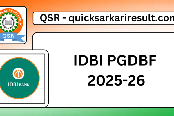 IDBI PGDBF 2025-26