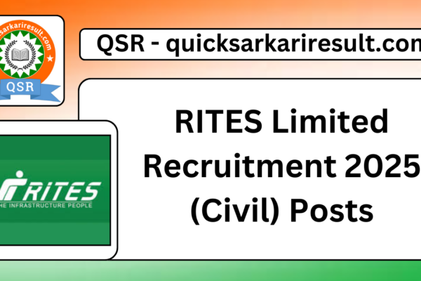 RITES Limited Recruitment 2025 (Civil) Posts