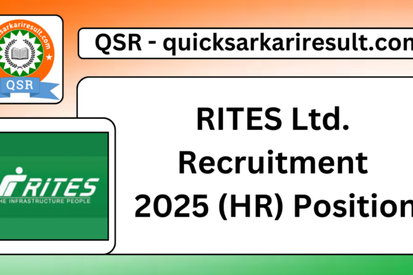 RITES Ltd. Recruitment 2025 (HR) Position