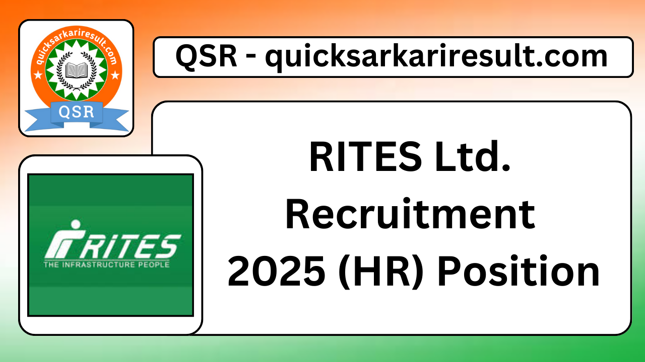 RITES Ltd. Recruitment 2025 (HR) Position