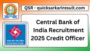 Central Bank of
 India Recruitment 2025 Credit Officer