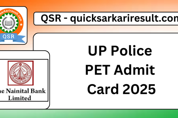 UP Police PET Admit Card 2025