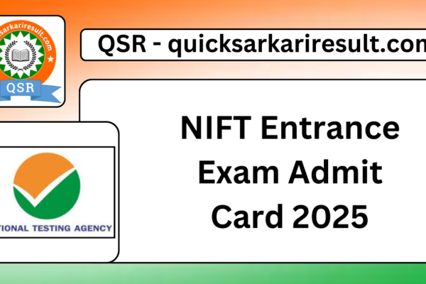 NIFT Entrance Exam Admit Card 2025