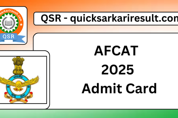 AFCAT 2025 Admit Card