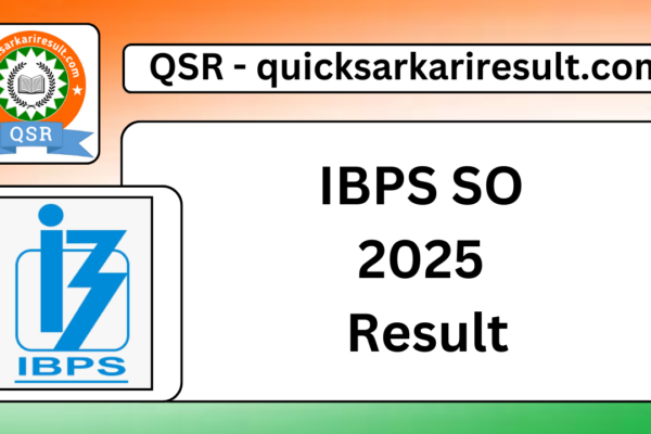 IBPS SO 2025 Result