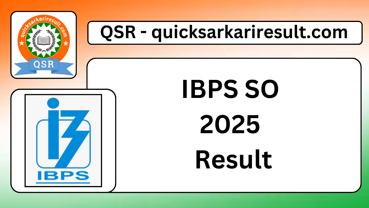 IBPS SO 2025 Result