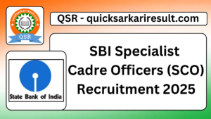 SBI Specialist 
Cadre Officers (SCO) Recruitment 2025