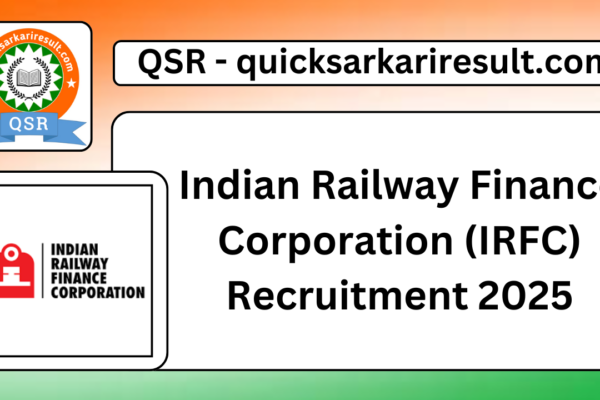 Indian Railway Finance Corporation (IRFC) Recruitment 2025