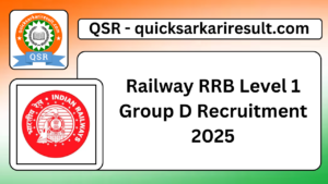 Railway RRB Level 1 Group D Recruitment 2025