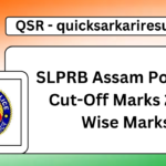 SLPRB Assam Police SI Cut-Off Marks 2025 Wise Marks