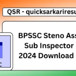 BPSSC Steno Assistant Sub Inspector (ASI) 2024 Download Result